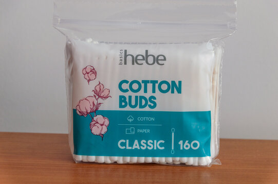 Pruszcz Gdanski, Poland - June 9, 2026: Basics Heve cotton buds.