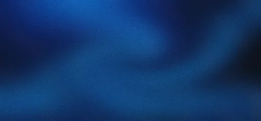 Fotobehang Kunst Deep blue grainy gradient background, abstract navy blue texture with soft light leaks, cinematic dark blue atmospheric backdrop for professional presentation and web design  © Mehdi