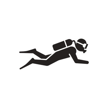 Scuba Diver Silhouette Icon