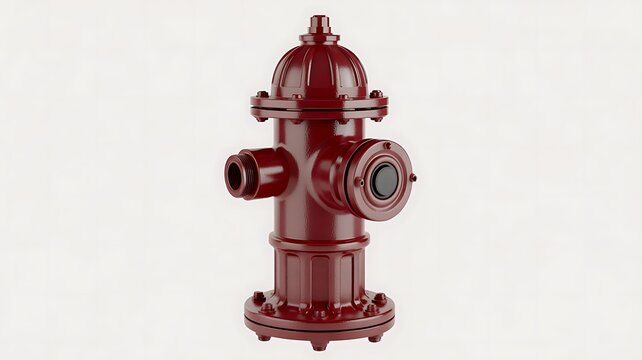 Red metal fire hydrant for emergency city water safety