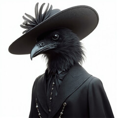 Naklejka premium Elegant raven image