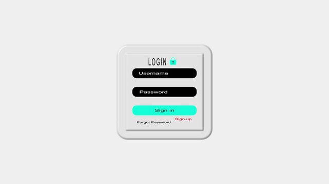 Minimal Login Form UI with Username Password Sign In and Sign Up Interface