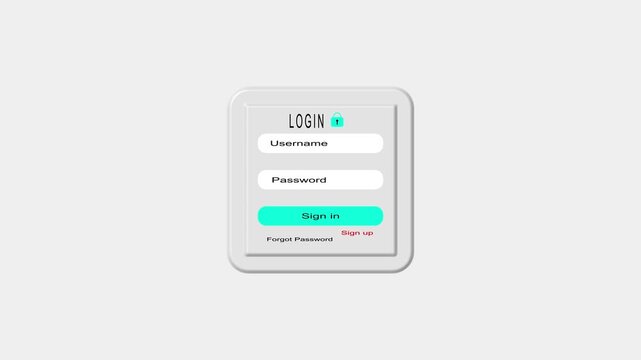 Minimal Login Form UI with Username Password Sign In and Sign Up Interface