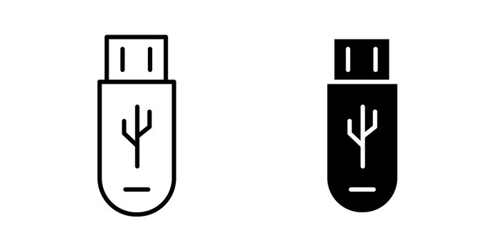 USB icon vector symbol group