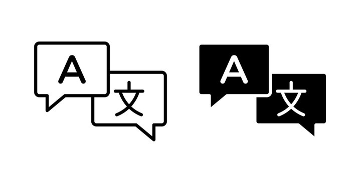Translation icon vector symbol group