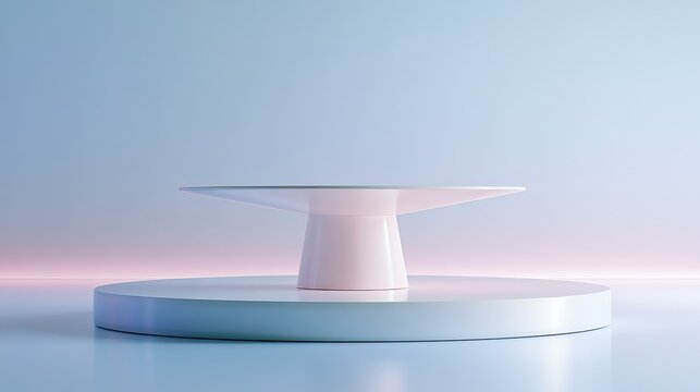 3D podium for product displays. Digital artwork.