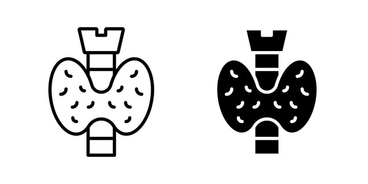 Thyroid gland icon thin line pictograms series. EPS10