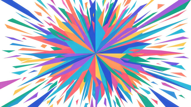 Colorful abstract explosion design