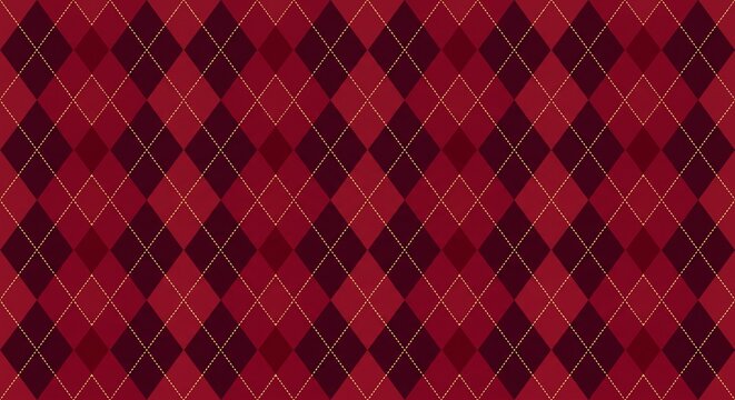 Red argyle pattern seamless vector background graphic texture design