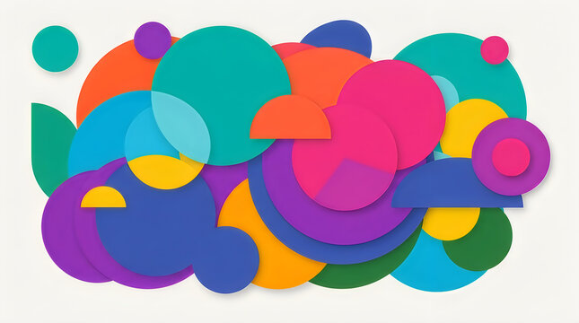 Colorful abstract shapes composition