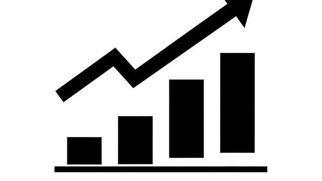 business graph with arrow