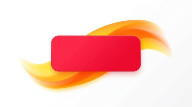 A red rectangular shape is presented against a swirling yellow and orange gradient background rectangle redshape yelloworange abstract swirl flow