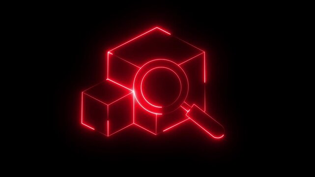 Parcel care standard step icon of delivery service. Insurance and return for product. Motion graphics.