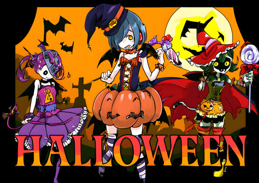 ハロウィンのイベント風景