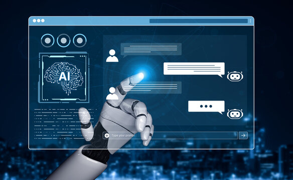 A generative AI assistant displays its own conversational interface. Users can type prompts to interact with the chatbot for intelligent support and conversation. Fermion