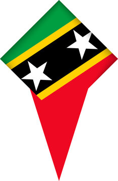 Geometric Saint Kitts and Nevis Germany Flag Location Icon