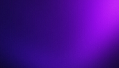 Abstract dark cyberpunk background with glowing electric violet right corner spotlight, deep indigo blue and moody dark shadow smooth gradient and vintage grainy noise texture