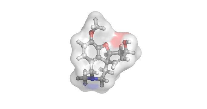 Galantamine, reversible acetylcholinesterase inhibitor and allosteric modulator for Alzheimer's disease, 3D molecule 4K