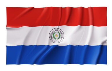 Obraz premium Waving Paraguay Flag