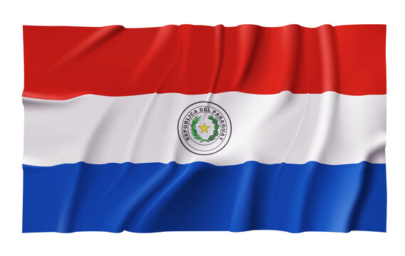 Waving Paraguay Flag
