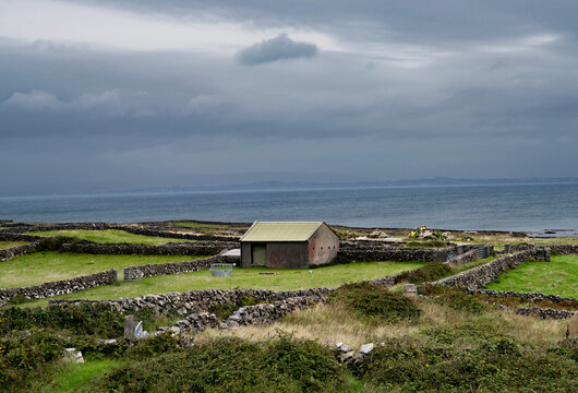 Old irish farm house in the Aran Islands