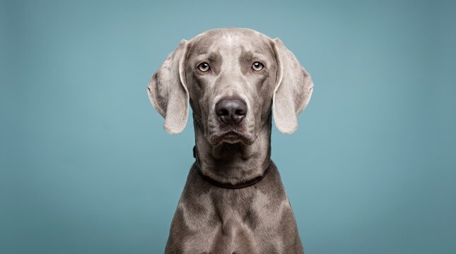 Portrait of a weimaraner dog 
