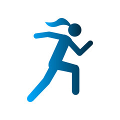 Fototapeta premium Running icon design template