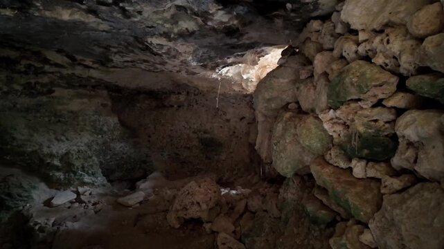 Malta, Xemxija Heritage trail, Punic caves interior