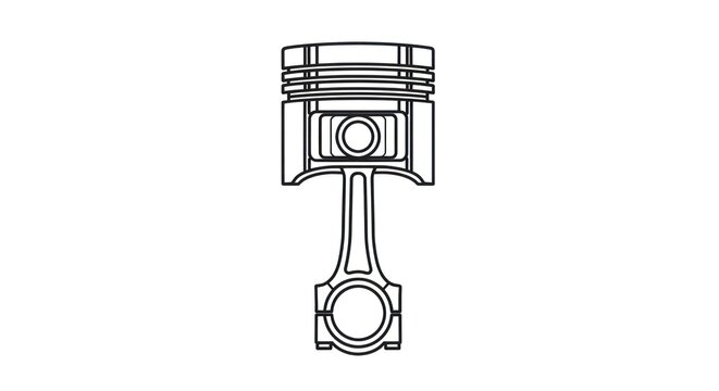 Detailed Line Drawing of Piston Assembly.