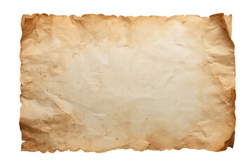 Fototapeta premium Aged blank parchment sheet with rough darkened edges