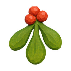 Naklejka premium PNG Festive holiday mistletoe illustration