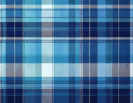 traditional tartan plaid pattern with a textured woven appearance and blue and light tones the seamless fabric design creates a calm decorative background with a traditional textile feel