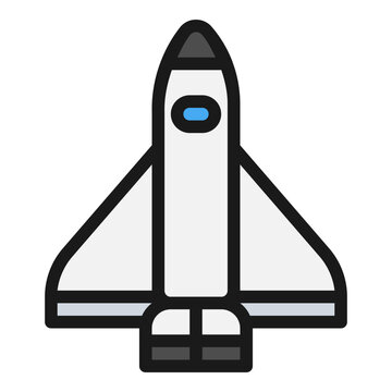 space shuttle filled outline icon