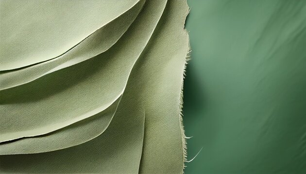 minimalist sage green torn edge fabric texture background abstract