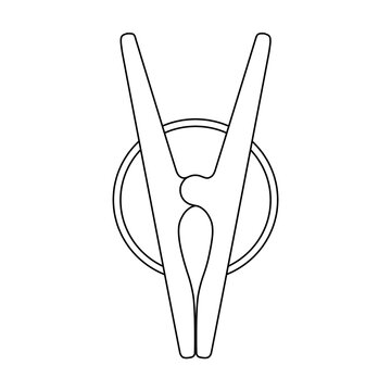 洗濯バサミの線画