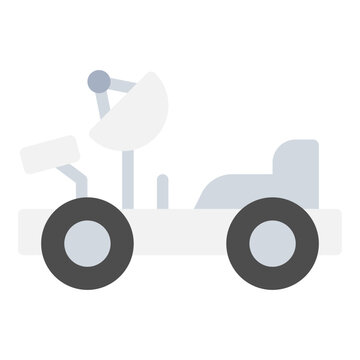 lunar roving vehicle flat icon