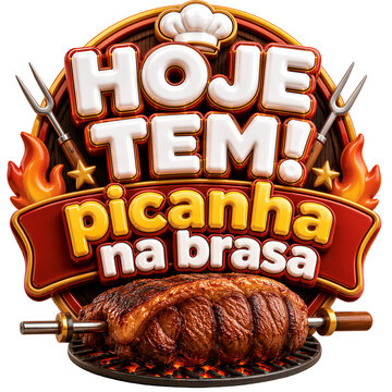 Barbecue Special 3D Promotional Badges and Labels Collection
