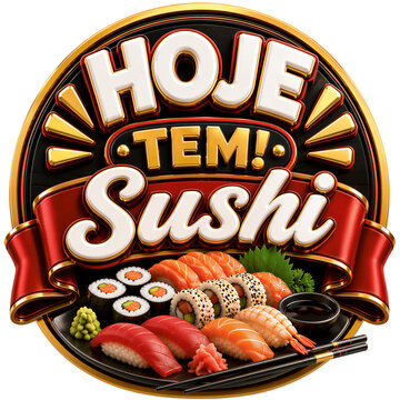Sushi Special 3D Promotional Badges and Labels Collection