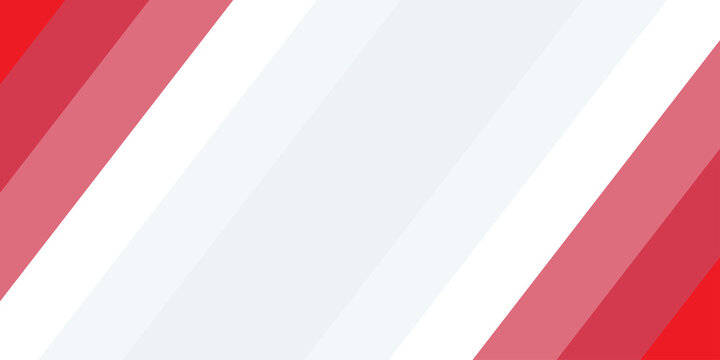 red and white banner background with diagonal stripes