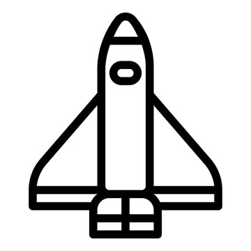space shuttle line icon
