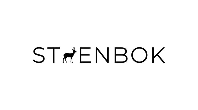 Minimalist Steenbok Antelope Logo Design