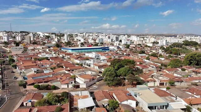 Vista a&eacute;rea dos bairros Nossa Senhora das Gra&ccedil;as e Cerrado em Patos de Minas, Minas Gerais
