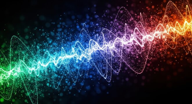 Colorful Abstract Digital Waveform Background Design.