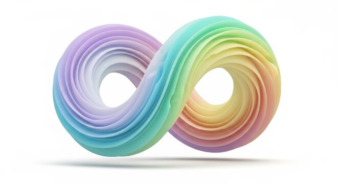 Colorful Abstract Infinity Symbol with Gradient Swirls.