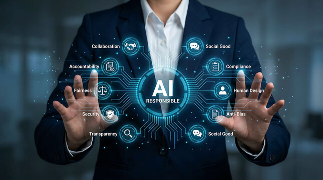 Responsible AI governance ethics compliance technology concept