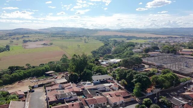 Vista a&eacute;rea dos bairros Santo Ant&ocirc;nio e V&aacute;rzea em Patos de Minas, Minas Gerais