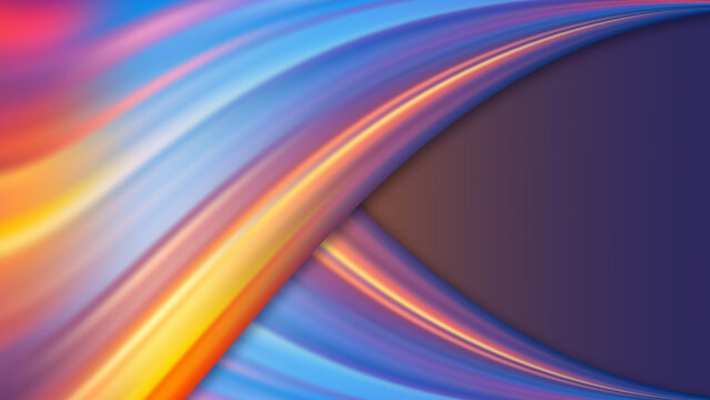 Dynamic colorful light waves abstract background