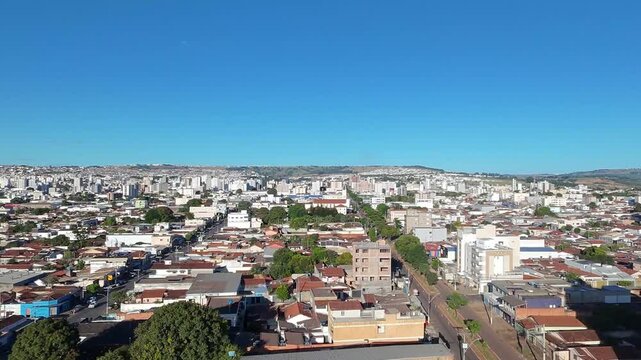 Vista a&eacute;rea do Bairro Brasil em Patos de Minas, Minas Gerais