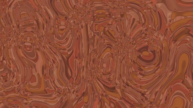 Warm Muted Terracotta Rust Fluid Topography Motion Seamless Background Loop Video