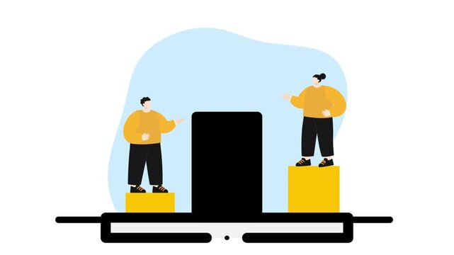 Business Growth and Inequality Concept